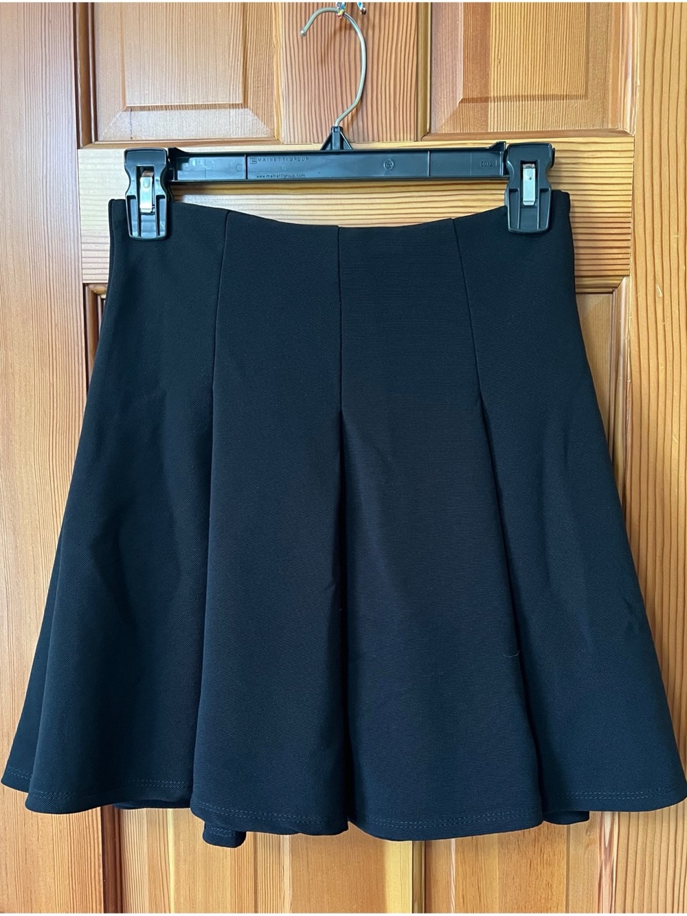 Lush Black Circle Skirt with Pleats
